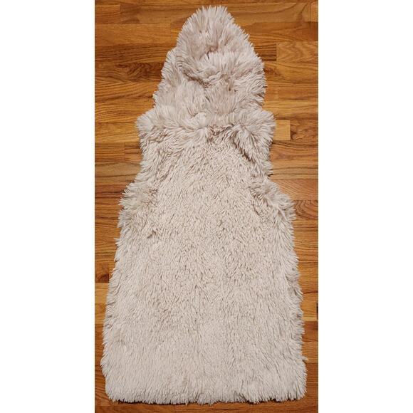 Say What? Women's Juniors' Faux Fur Cream Vest Size Large Y2K Style - Picture 2 of 5